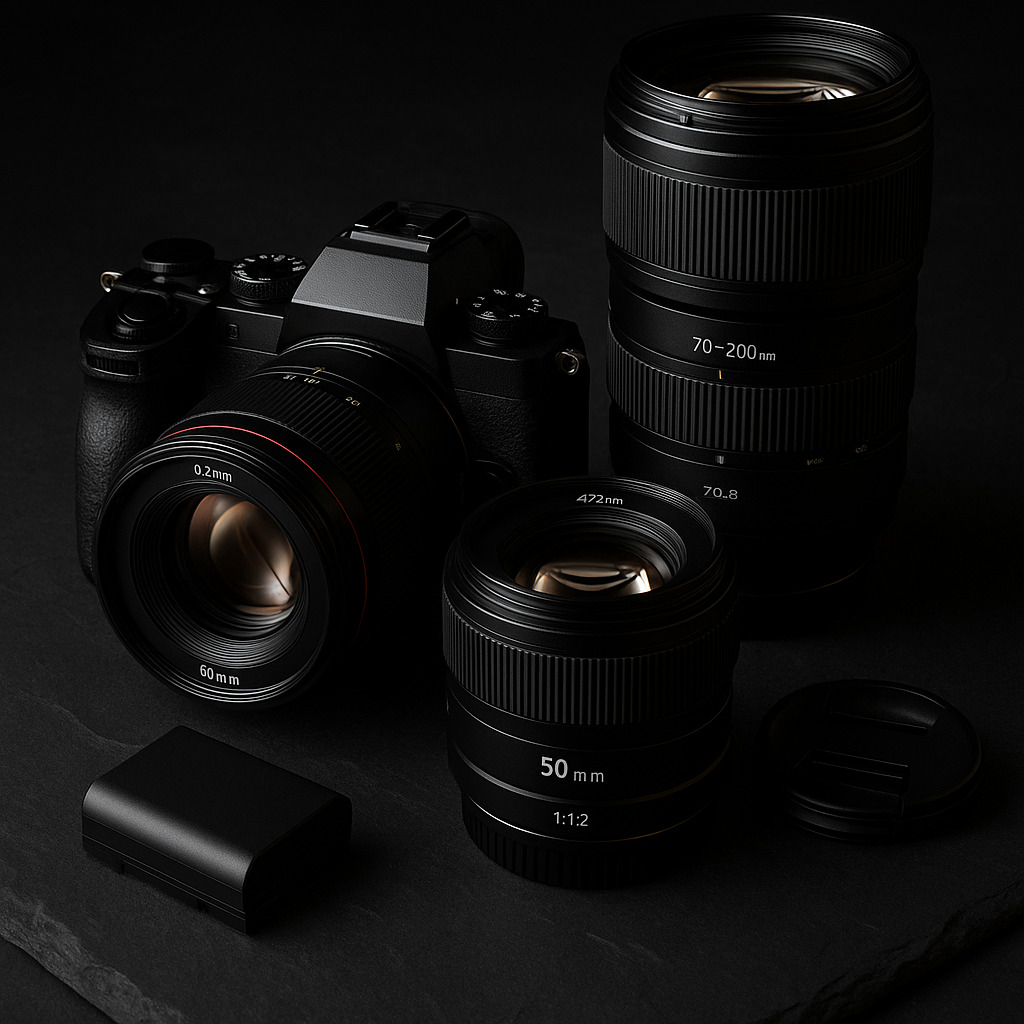 Photestic professional camera and lenses