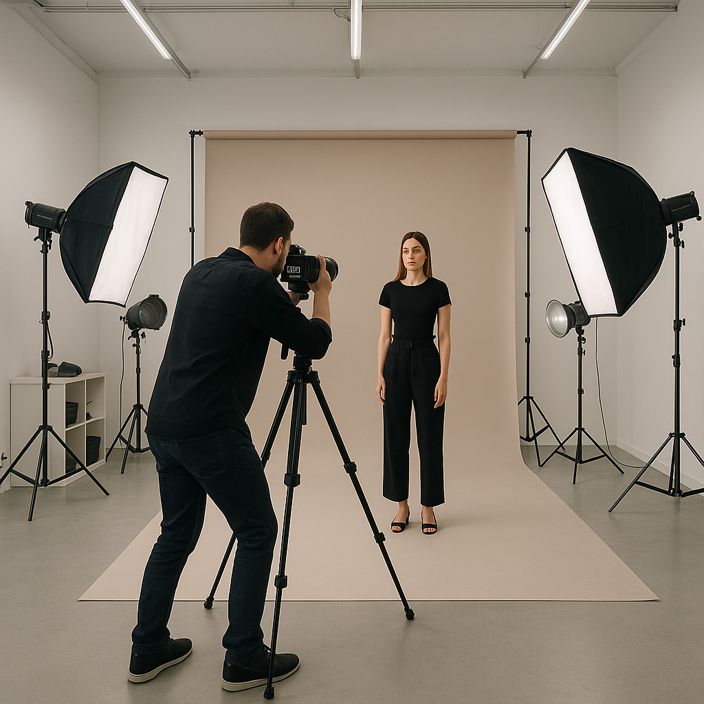 Photestic professional camera in studio setup